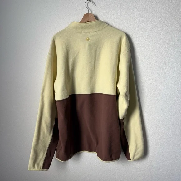 Marmot Rocklin Yellow and Brown Fleece Jacket - Picture 2 of 5